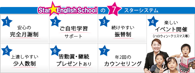 star english school の7スターシステム